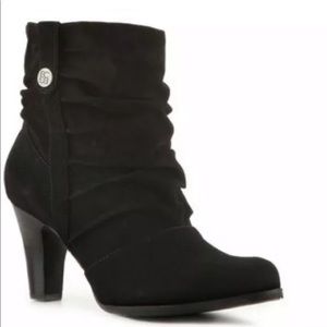 BCBG PARIS Suede Ankle Bootie